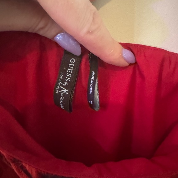 Red Animal Print One-Shoulder Top - Picture 5 of 10